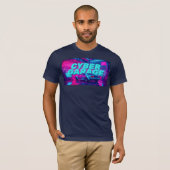 T-shirt Cyberpunk Garage Retro Car Synthwave Neon (Devant entier)