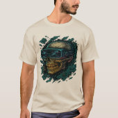 T-shirt Cyberpunk Glowing Skull with VR Headset – Futurist (Devant)