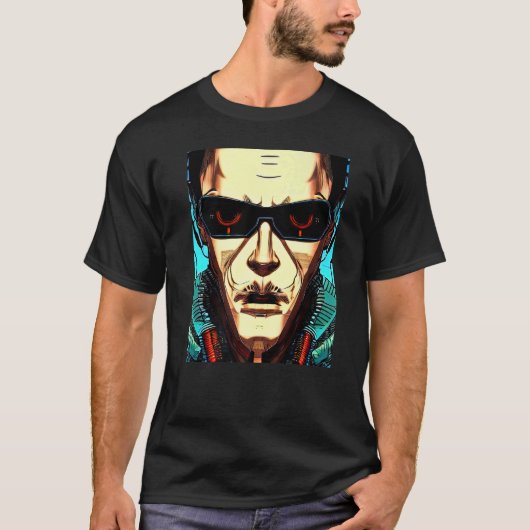 T-shirt Cyberpunk Hacker Geek informatique 1 (Devant)