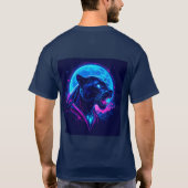 T-shirt Cyberpunk Neon Black Panther (Dos)