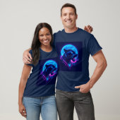 T-shirt Cyberpunk Neon Black Panther (Unisexe)