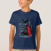 T-shirt Cyberpunk Ninja Chat noir (Devant)
