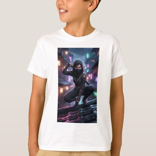 T-Shirt Cyberpunk Ninja Warrior (Devant)