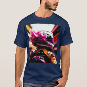 T-shirt Cyberpunk Outrun Motorcycle Motorcycliste Fut