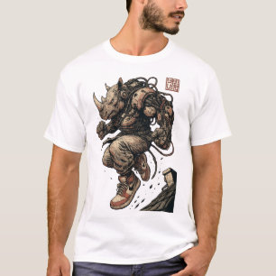 T-shirt Cyberpunk Rhino