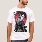 T-shirt Cyberpunk Samurai Vaporwave (Devant)