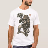 T-shirt Cyberpunk Tiger Samurai (Devant)