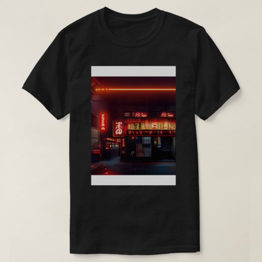 T-shirt Cyberpunk Tokyo Ramen Shop 1.png (Design devant)