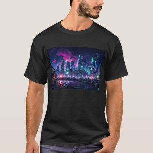 T-shirt Cyberpunk Tokyo Riverfront