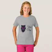 T-shirt Cyberpunk Wolf Neon Art Personalizable Name Mug -  (Devant entier)