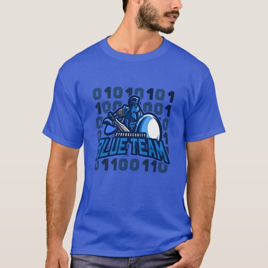 T-shirt Cybersécurité Blue Team Spartan Matrix (Devant)