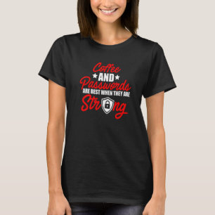 T-shirt Cybersécurité IT Analyste café certifié Tech Sec