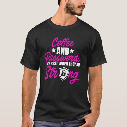 T-shirt Cybersécurité IT Analyste café certifié Tech Sec (Devant)