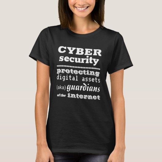 T-shirt Cybersécurité moderne Cybersécurité Typographie (Devant)