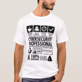 T-shirt Cybersécurité Network Engineer Analyst Cyber (Devant)