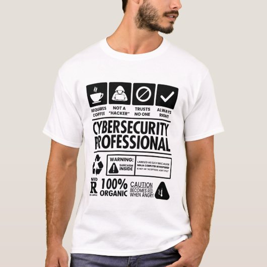 T-shirt Cybersécurité Network Engineer Analyst Cyber (Devant)