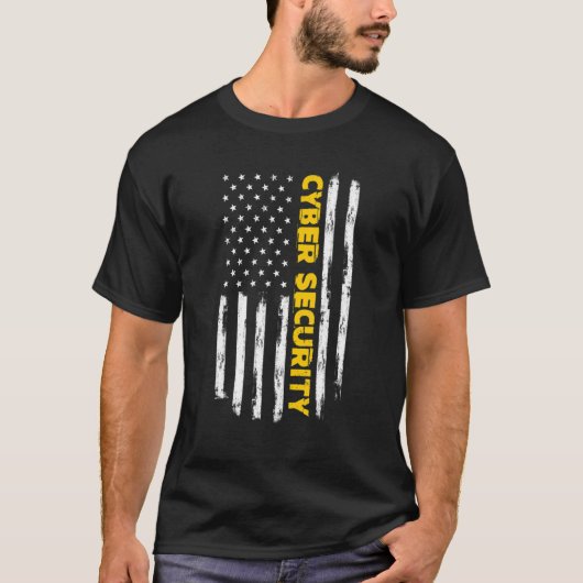 T-shirt Cybersécurité Programmeurs IT Indicateur américain (Devant)
