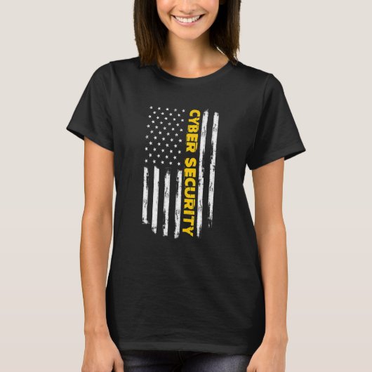 T-shirt Cybersécurité Programmeurs IT Indicateur américain (Devant)