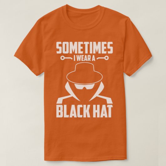 T-shirt Cybersécurité Sécurité Informatique Casquette noir (Design devant)