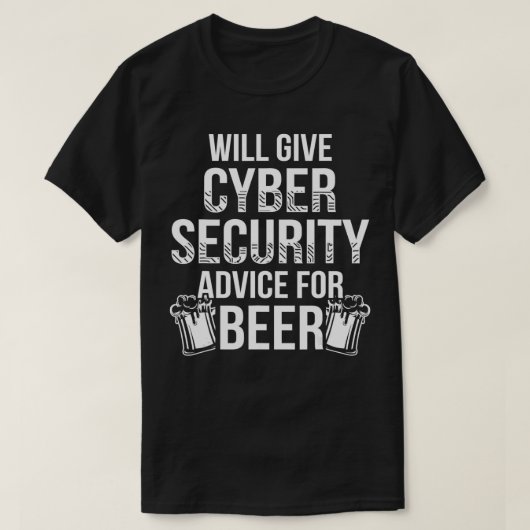 T-shirt Cybersecurity IT Analyzer Pour Bière Certified Tec (Design devant)