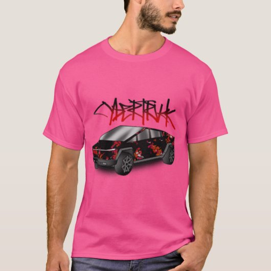 T-shirt Cybertruck rouge (Devant)