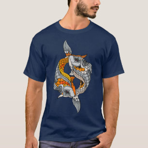 T-shirt Cyborg Koi Poisson Japonais Cyberesthétique Premiu