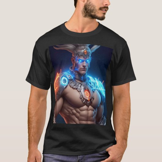 T-shirt Cyborg Zeus Grec Dieu (Devant)