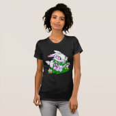T-shirt Cybunny vert emballant par des neggs (Devant entier)