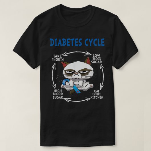 T-shirt Cycle du diabète Sensibilisation au diabète (Design devant)