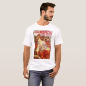 T-shirt Cycles Perfecta par Alphonse Mucha (Devant entier)
