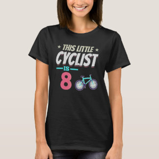 T-shirt Cycling Boys This Little Cyclist Is 8 Years Old Cy