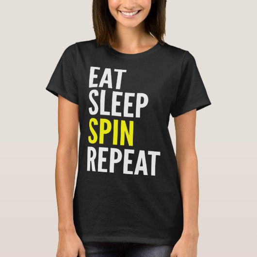 T-shirt Cycling   Eat Sleep Spin Repeat (Devant)