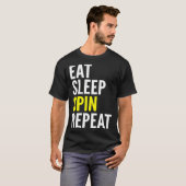 T-shirt Cycling   Eat Sleep Spin Repeat (Devant entier)