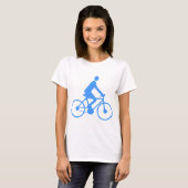 T-shirt Cyclisme - Bleu bébé (Devant entier)
