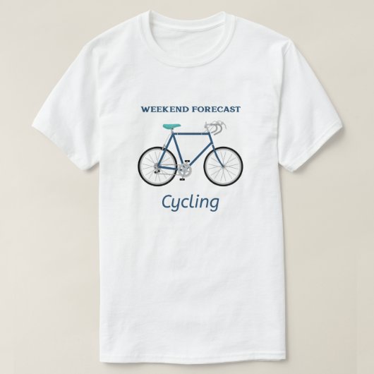 T-shirt Cyclisme des prévisions de fin de semaine (Design devant)