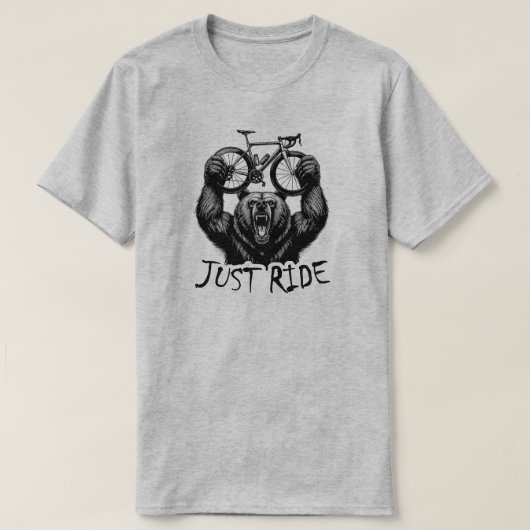 T-shirt Cyclisme Il suffit de rouler Ours (Design devant)