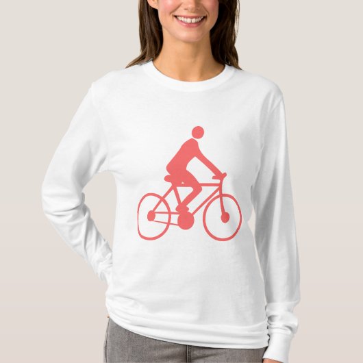 T-shirt Cyclisme - rose tropicale (Devant)