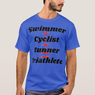 T-shirt Cycliste de nage coureur égale Triathlète