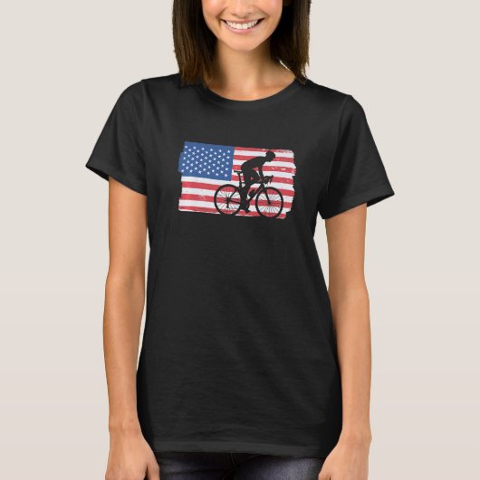 T-shirt Cycliste Drapeau Cycliste Cycliste (Devant)