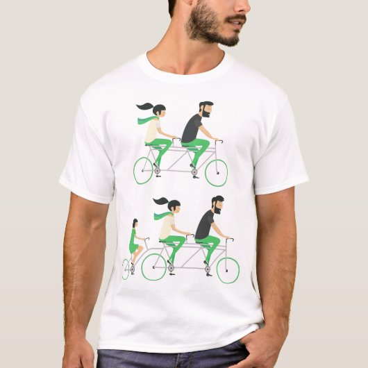 T-shirt Cycliste Tandem (Devant)