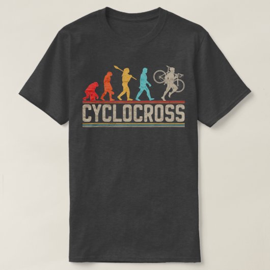 T-shirt Cyclocross Bicycle Evolution de l'homme Ride Grave (Design devant)