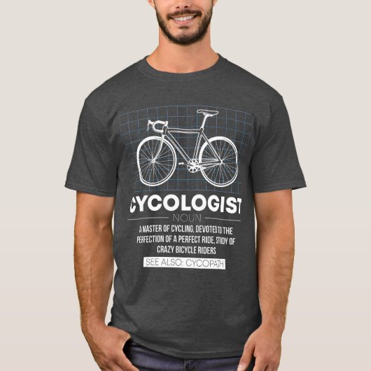 T-shirt Cycologiste Cycopath Définition Noun Bicyclette (Devant)