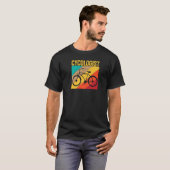 T-shirt Cycologiste de la vieille époque (Devant entier)