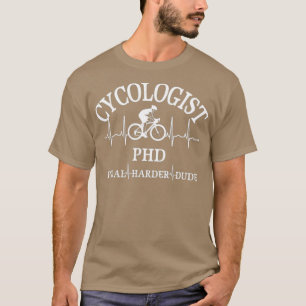 T-shirt Cycologue Phd Pedal Harder Dude Heartbeat