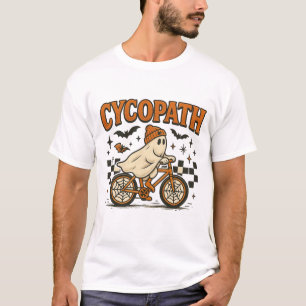 T-shirt Cycopath Fantôme Drôle à Vélo Art Halloween