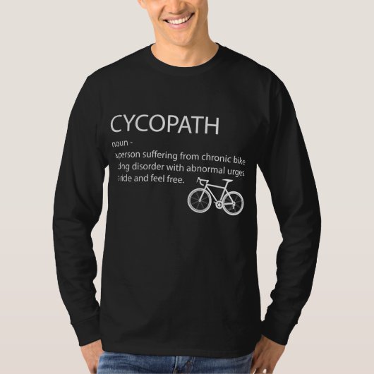 T-shirt Cycopath Funny Bike Cycle Cyclist (Devant)