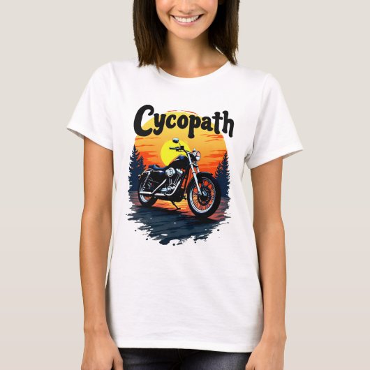 T-shirt Cycopath Greatest Biker Tee avec le coucher de sol (Devant)