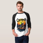 T-shirt Cycopath Greatest Biker Tee avec le coucher de sol (Devant entier)