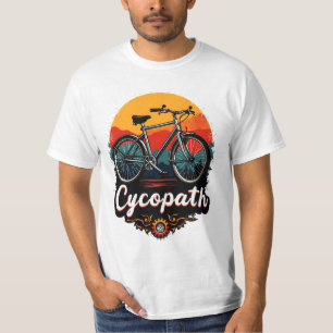 T-shirt Cycopaure : Vélo énergétique et soleil couchant Gr