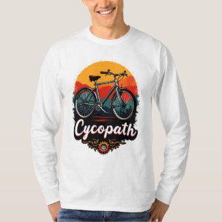 T-shirt Cycopaure : Vélo énergétique et soleil couchant Gr